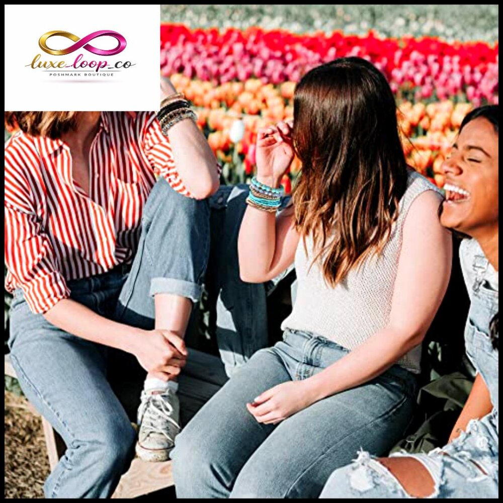 Multi-Color Layered Stackable Beaded Bracelets Se… - image 6